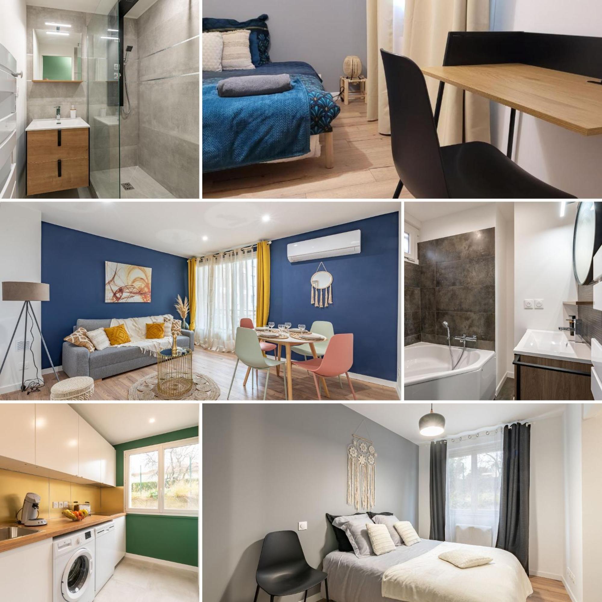 מונפלייה Amja Proche Clinique Saint-Roch Apt 3 Chambres 3 Salles De Bain Parking Gratuit Ideal Famille Groupe Coworking 10 Min Centre Ville 10 Min Plage 5 Min Sortie Autoroute מראה חיצוני תמונה